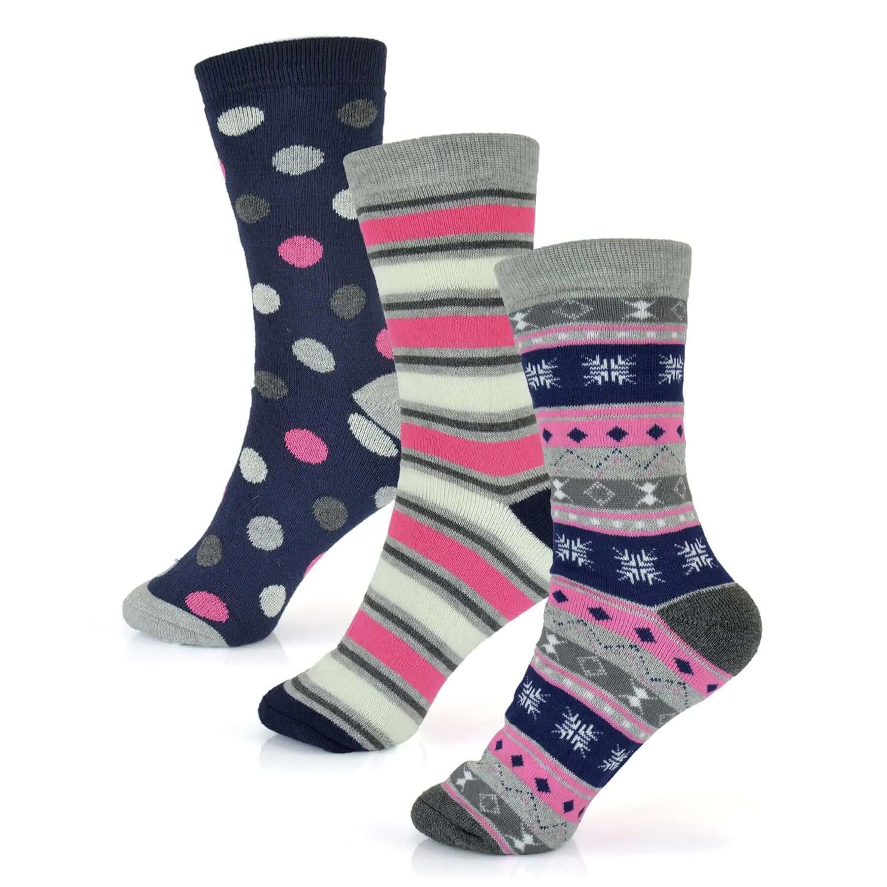 12 Pack Womens Thermal Winter Socks Extra Warm for Cold Weather High Insulation with 2.3 Tog Rating Perfect for Work Boots and Outdoor Activities by Heatwave Thermalwear