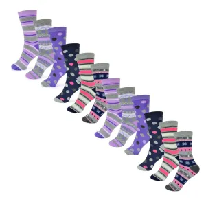 12 Pack Womens Thermal Winter Socks Extra Warm for Cold Weather High Insulation with 2.3 Tog Rating Perfect for Work Boots and Outdoor Activities by Heatwave Thermalwear