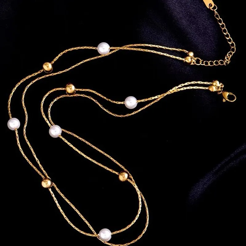 316L Stainless Steel Beaded Necklace