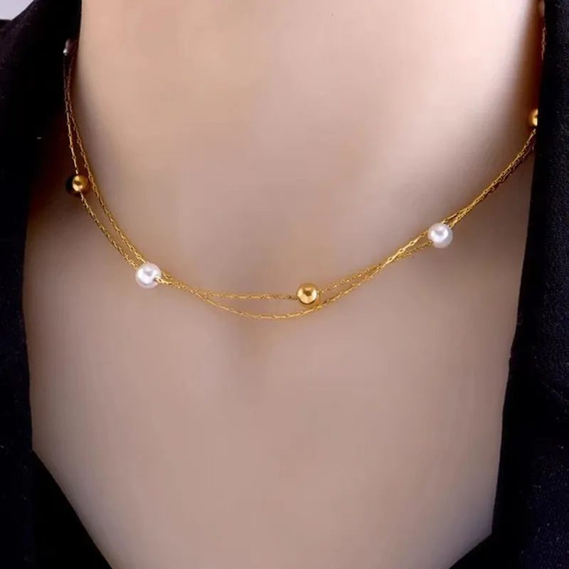 316L Stainless Steel Beaded Necklace