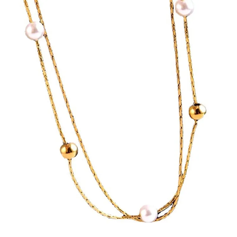 316L Stainless Steel Beaded Necklace