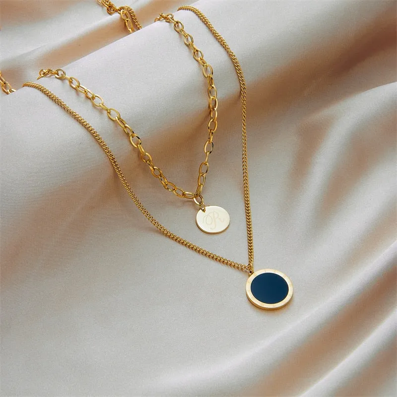316L Stainless Steel Roman Necklace For Women