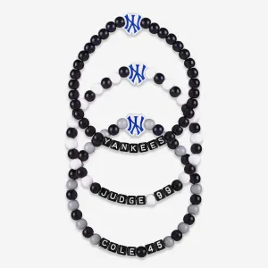 Aaron Judge & Gerrit Cole New York Yankees 3 Pack Player Beaded Friendship Bracelet