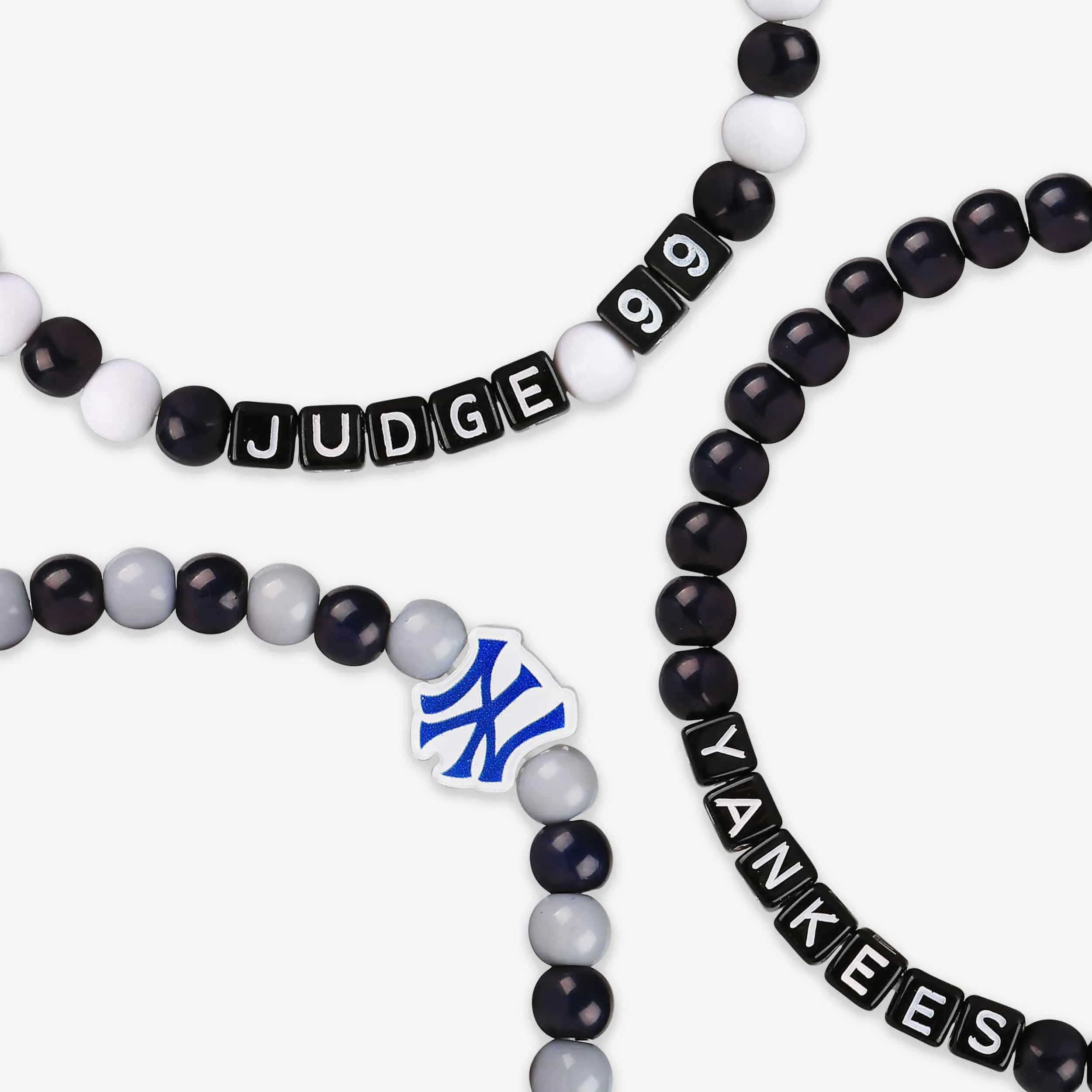 Aaron Judge & Gerrit Cole New York Yankees 3 Pack Player Beaded Friendship Bracelet