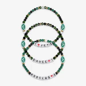 Aaron Rodgers & Sauce Gardner New York Jets 3 Pack Player Friendship Bracelet