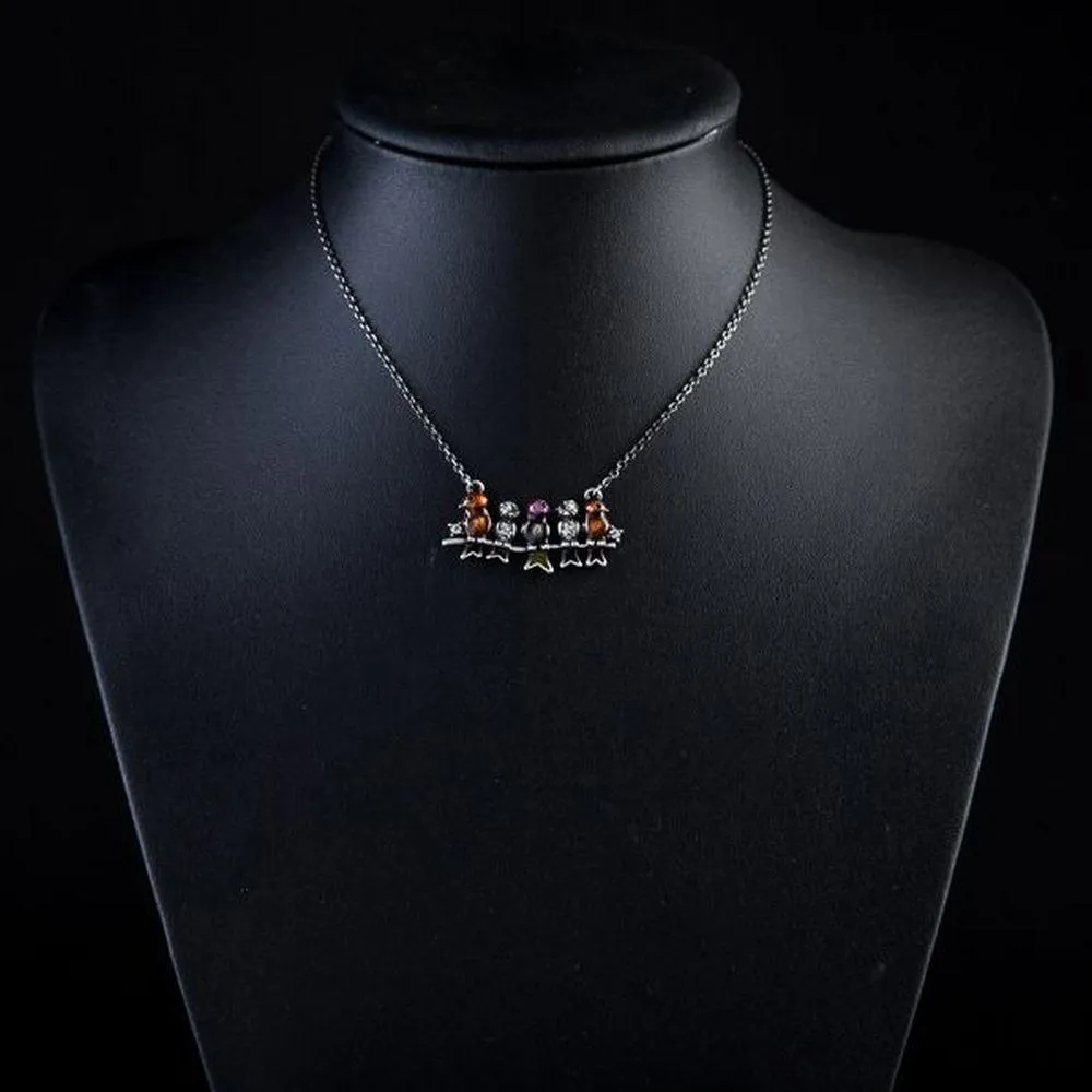 Ancient Sitting Birds Necklace KPN0062