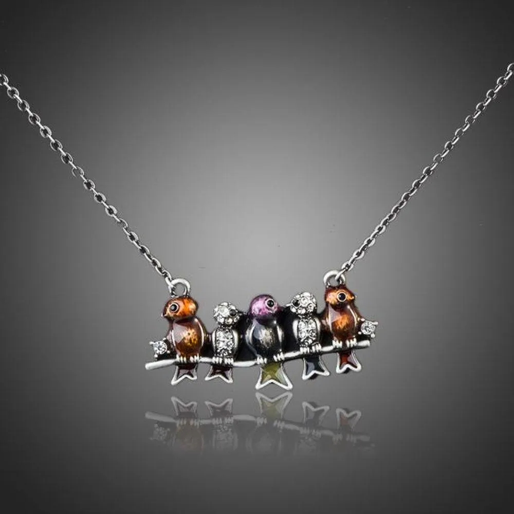 Ancient Sitting Birds Necklace KPN0062