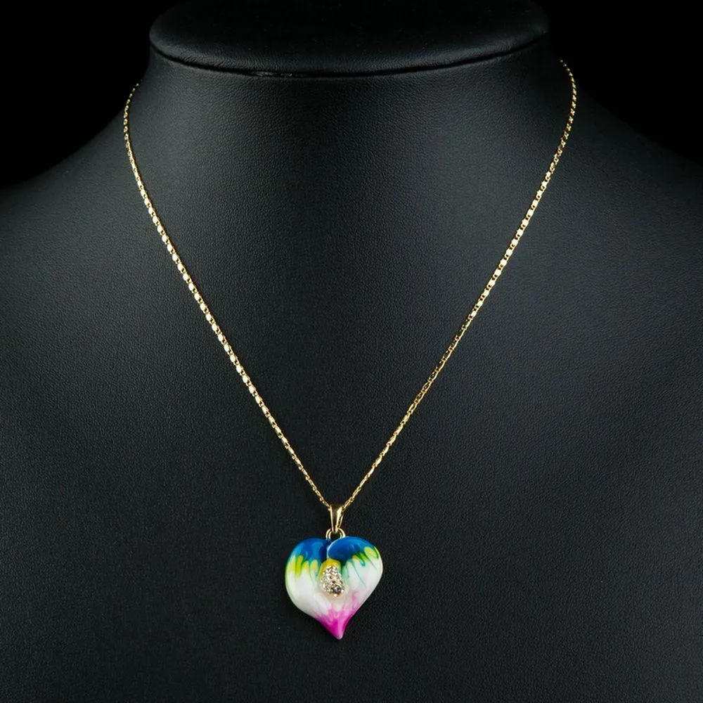 Artistic Heart Pendant Necklace KPN0208