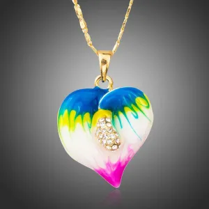 Artistic Heart Pendant Necklace KPN0208
