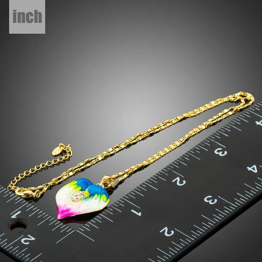 Artistic Heart Pendant Necklace KPN0208