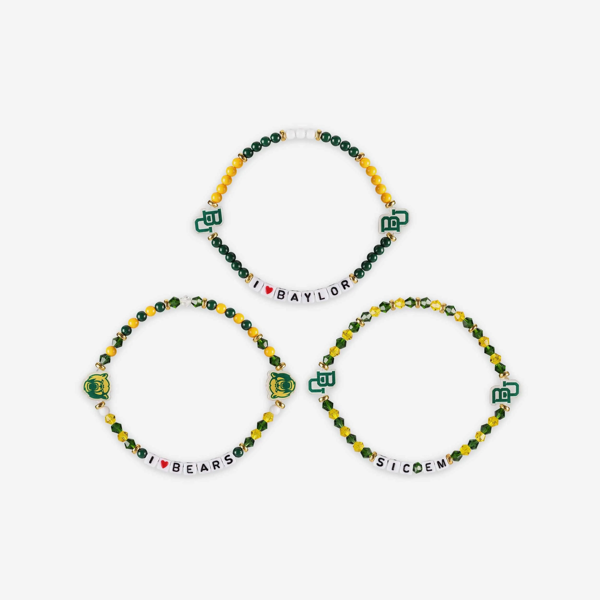 Baylor Bears 3 Pack Friendship Bracelet