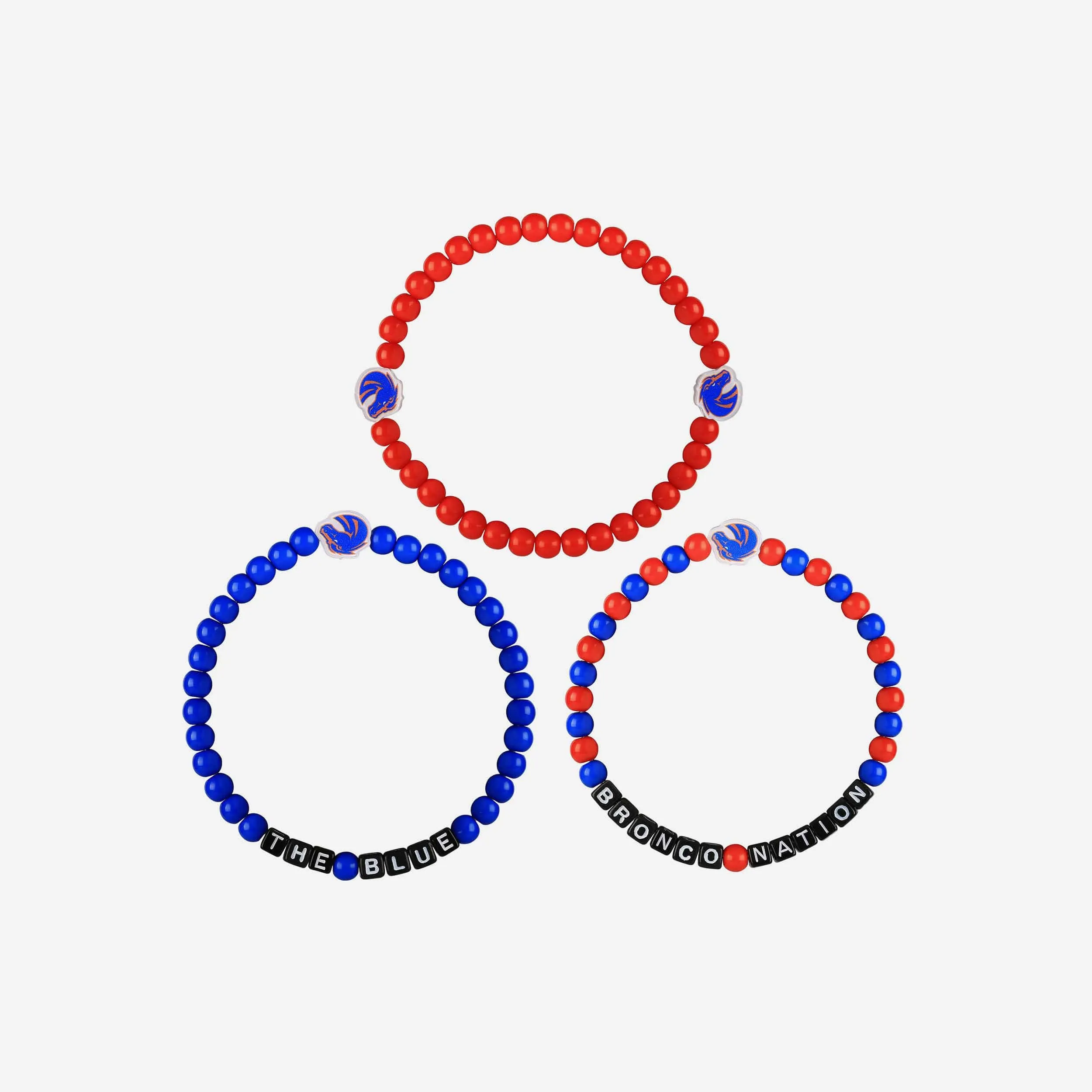 Boise State Broncos 3 Pack Beaded Friendship Bracelet