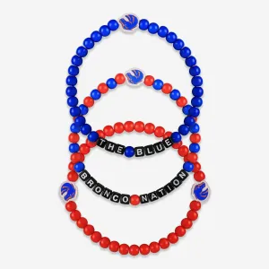 Boise State Broncos 3 Pack Beaded Friendship Bracelet