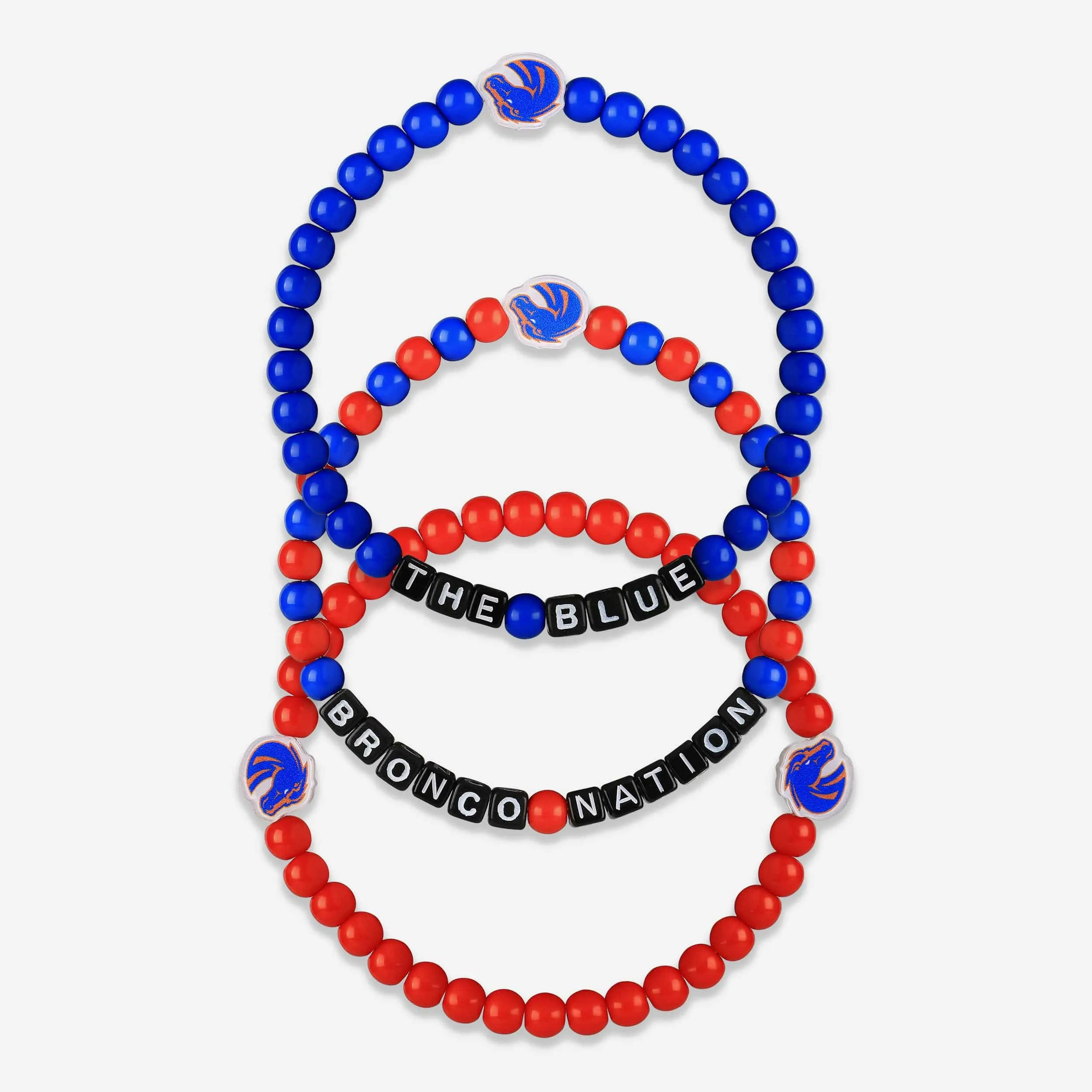 Boise State Broncos 3 Pack Beaded Friendship Bracelet