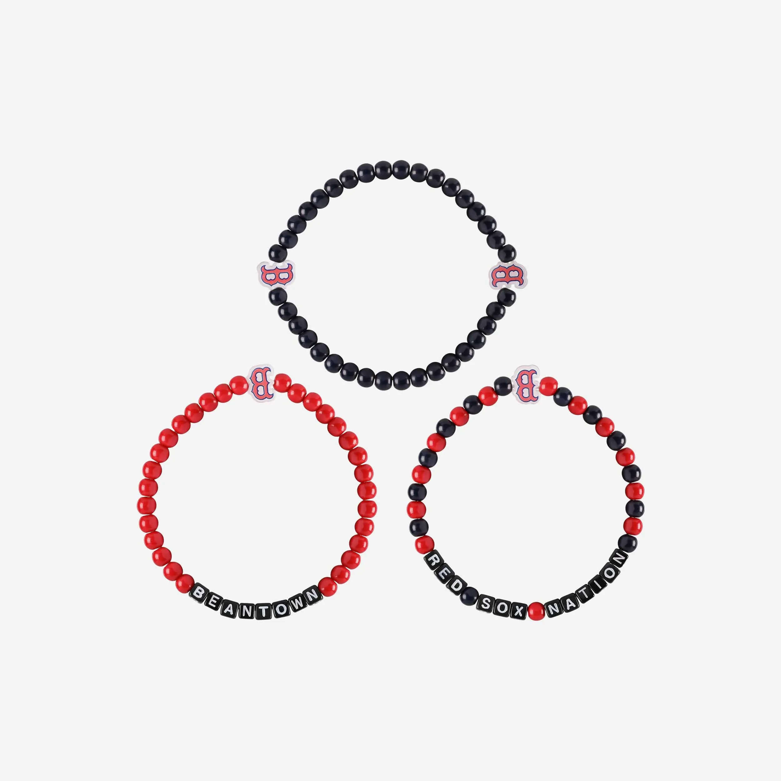 Boston Red Sox 3 Pack Beaded Friendship Bracelet