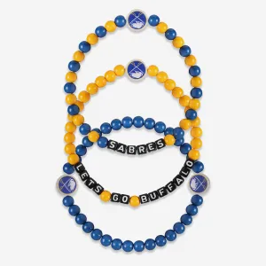 Buffalo Sabres 3 Pack Beaded Friendship Bracelet
