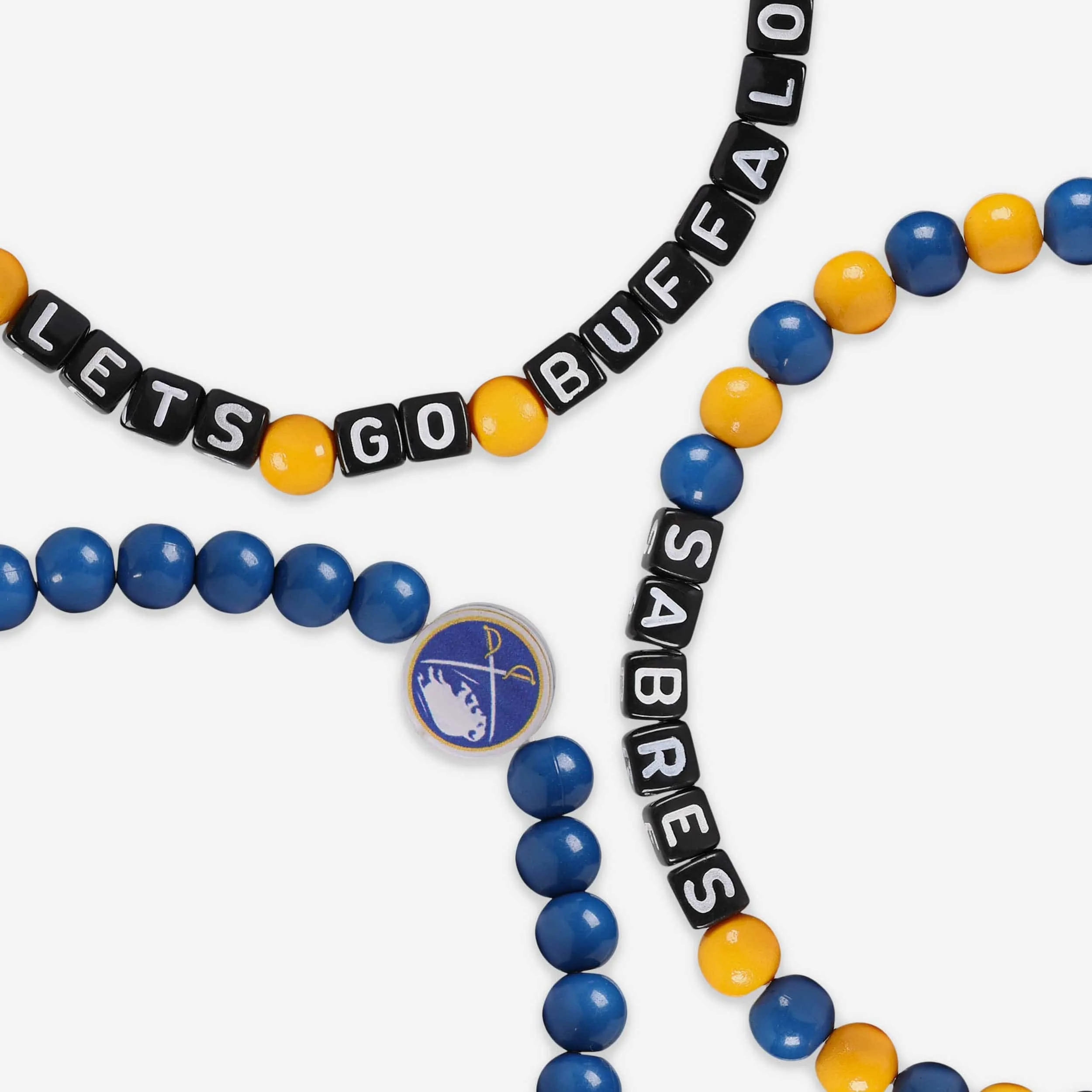 Buffalo Sabres 3 Pack Beaded Friendship Bracelet