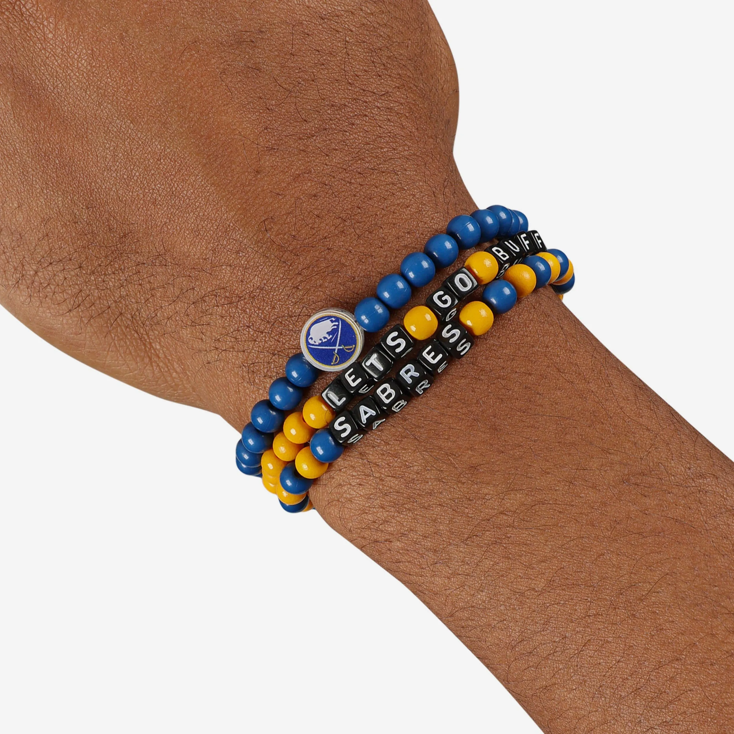 Buffalo Sabres 3 Pack Beaded Friendship Bracelet