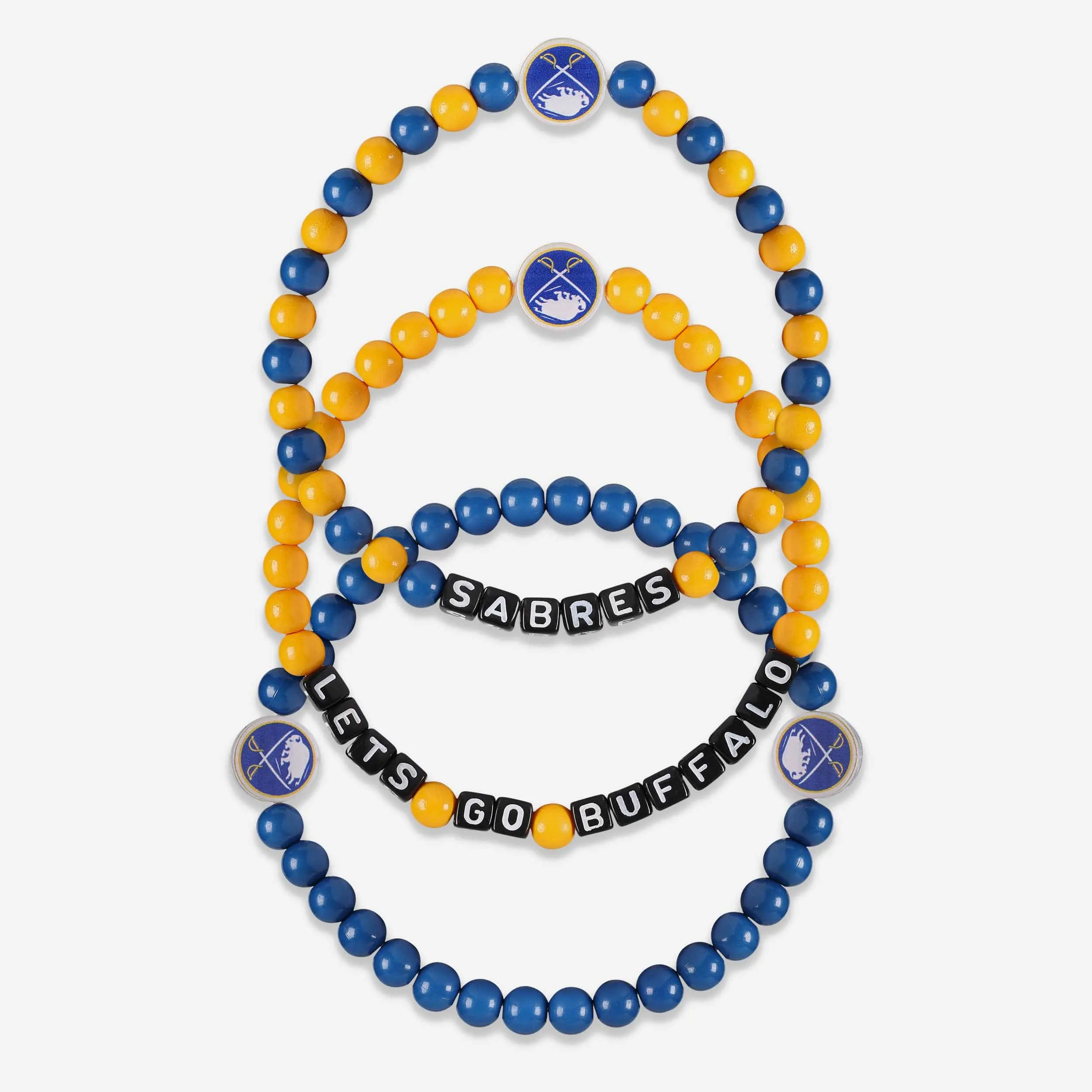 Buffalo Sabres 3 Pack Beaded Friendship Bracelet