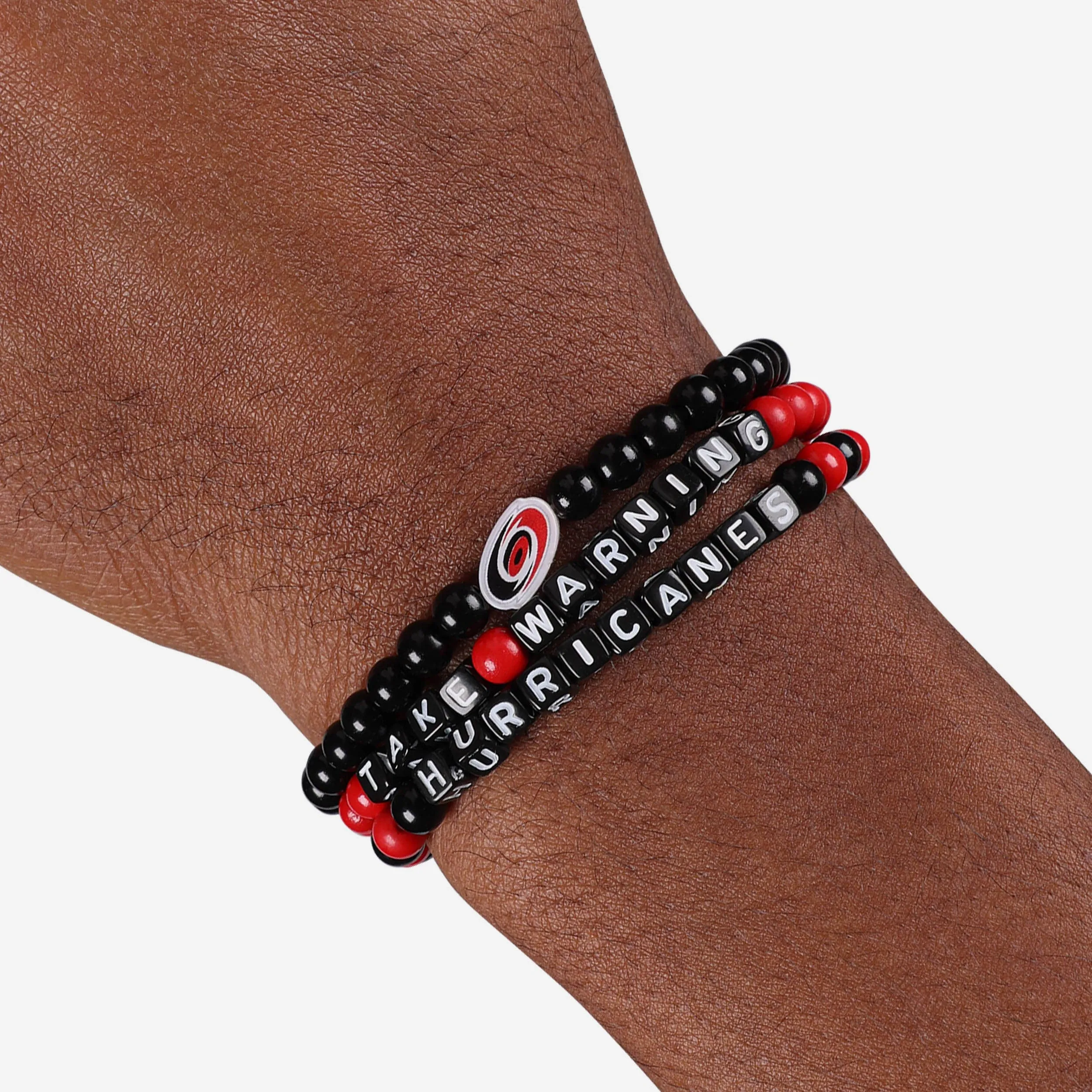 Carolina Hurricanes 3 Pack Beaded Friendship Bracelet