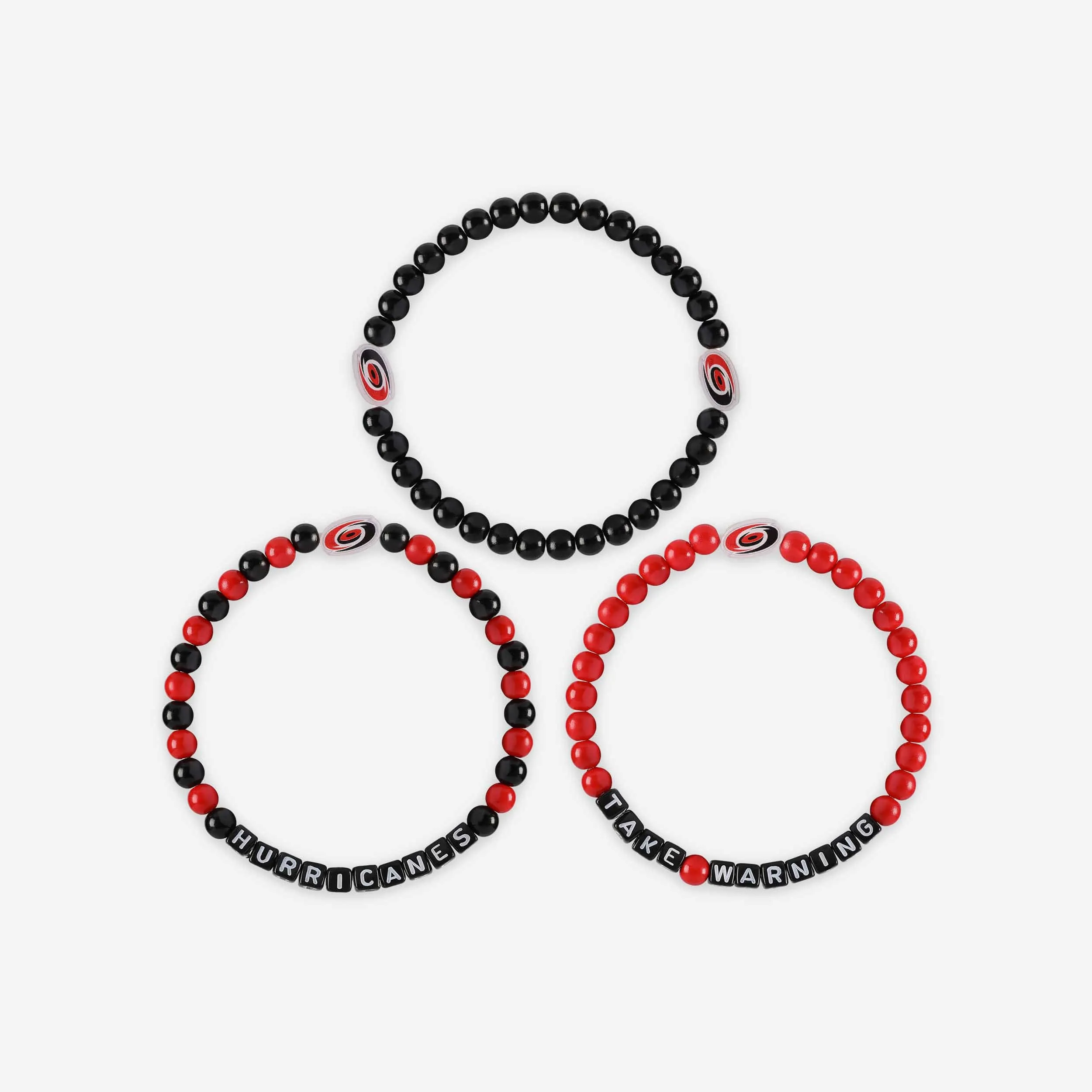 Carolina Hurricanes 3 Pack Beaded Friendship Bracelet