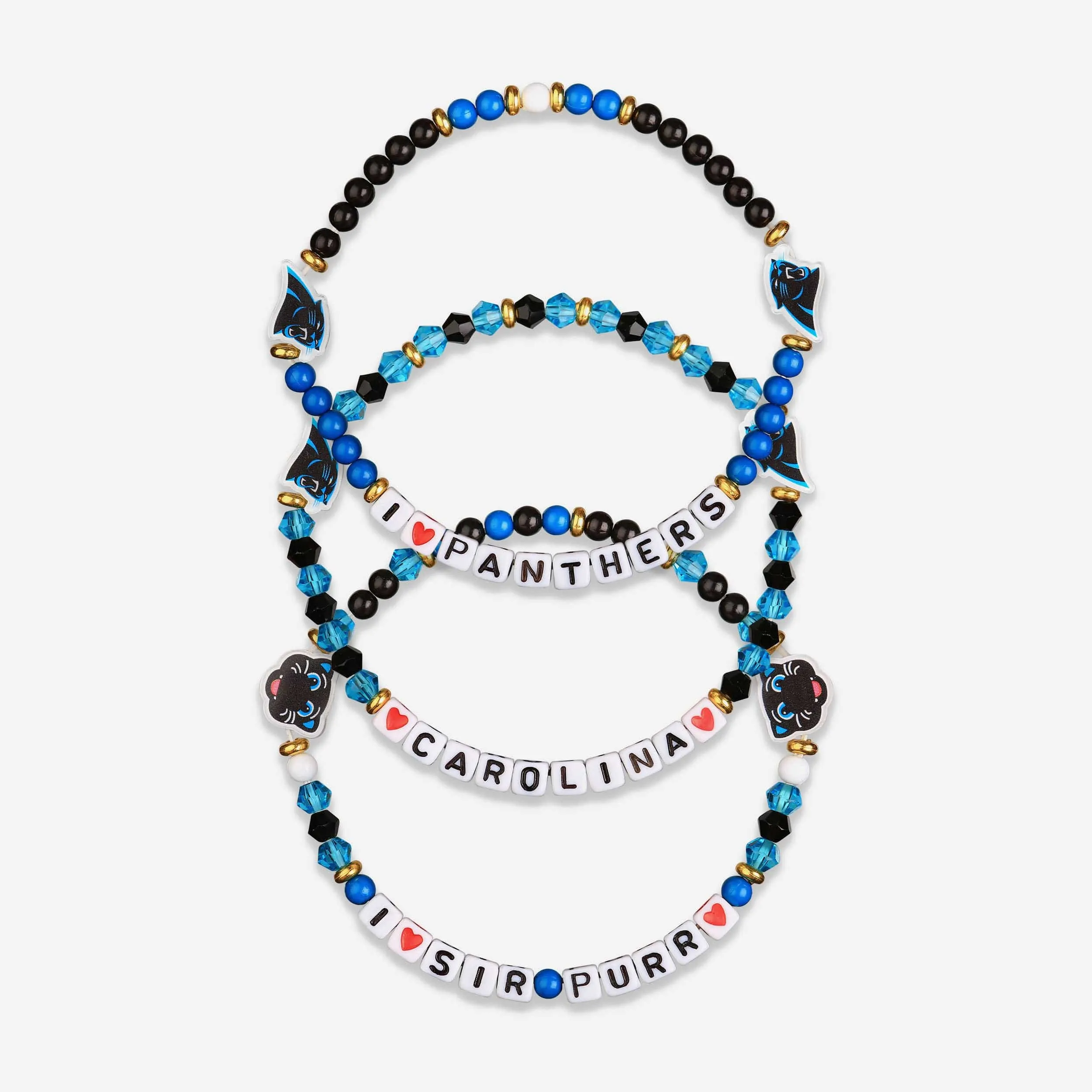 Carolina Panthers 3 Pack Friendship Bracelet