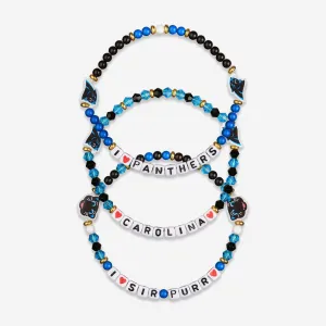Carolina Panthers 3 Pack Friendship Bracelet
