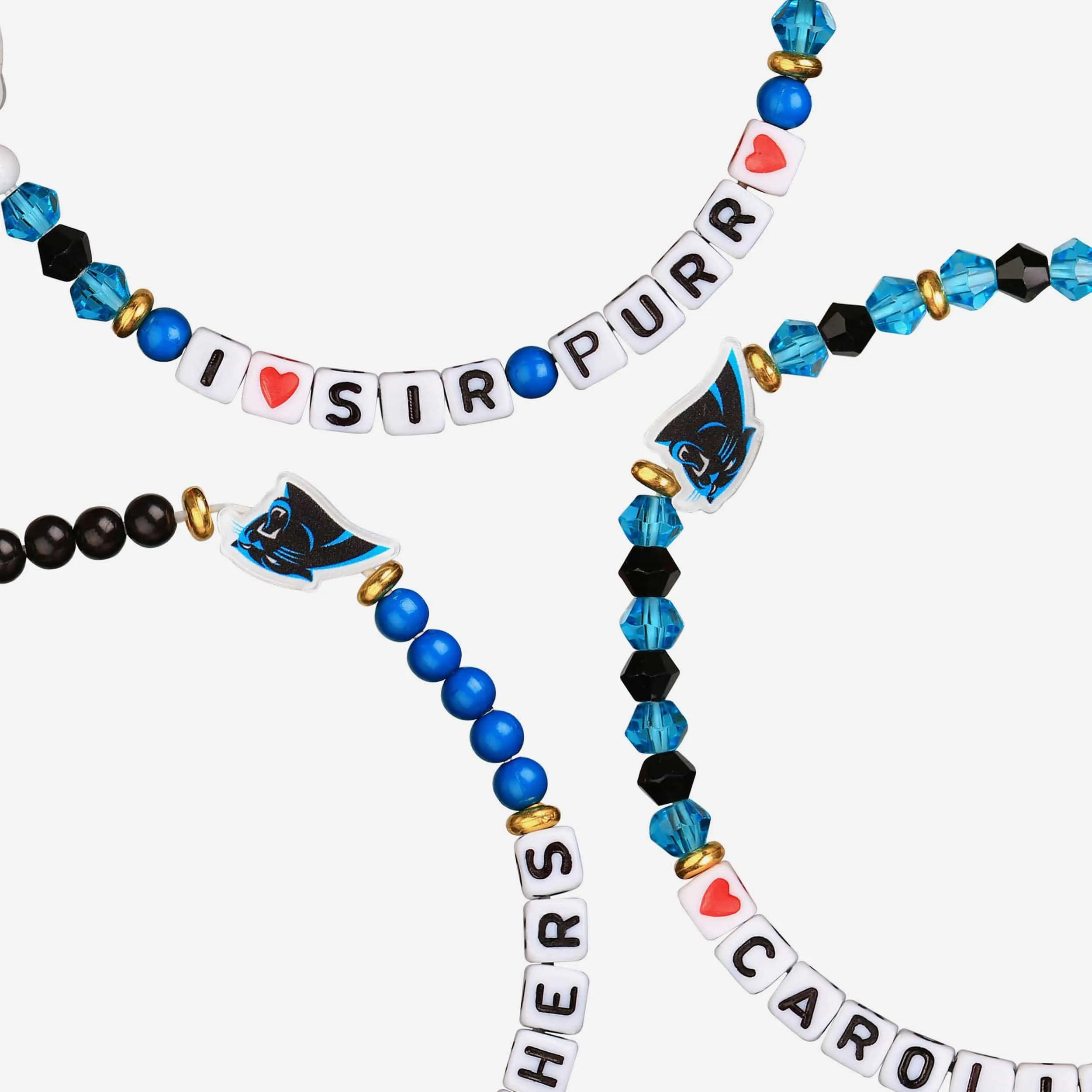 Carolina Panthers 3 Pack Friendship Bracelet