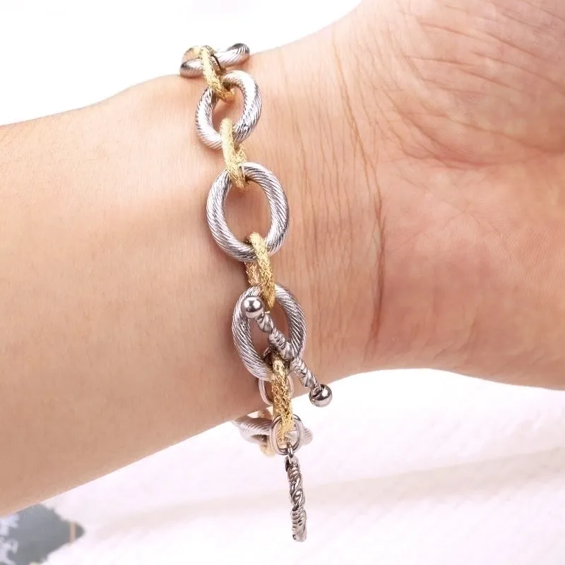 Casual Geometric Titanium Steel Plating Bracelets