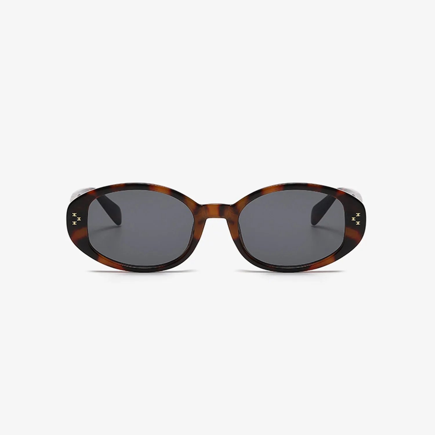 Chic Oval Sunglasses with Polycarbonate Frame