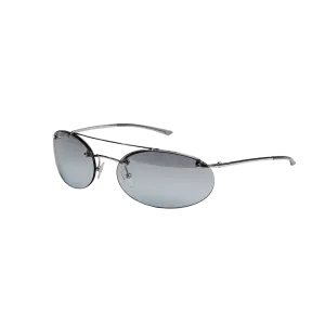 Christian Dior 2000s Half Frameless Oval Blue