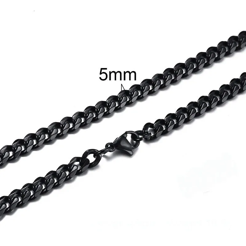 CUBAN LINK 3 TO 7 MM  STAINLESS STEEL NECKLACE FOR MEN