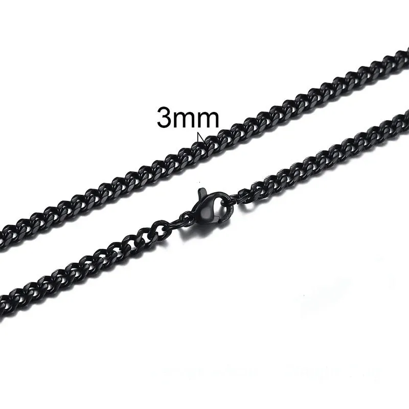 CUBAN LINK 3 TO 7 MM  STAINLESS STEEL NECKLACE FOR MEN