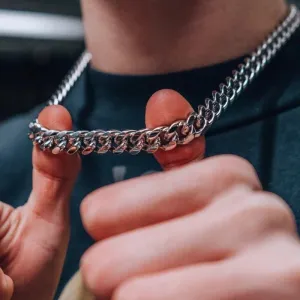 CUBAN LINK 3 TO 7 MM  STAINLESS STEEL NECKLACE FOR MEN