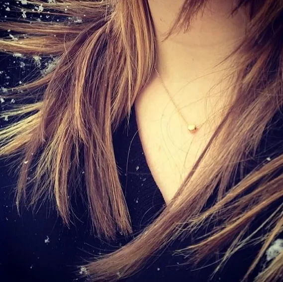 Dogeared - Dainty Minimalist Circle Necklace, Gold Dipped
