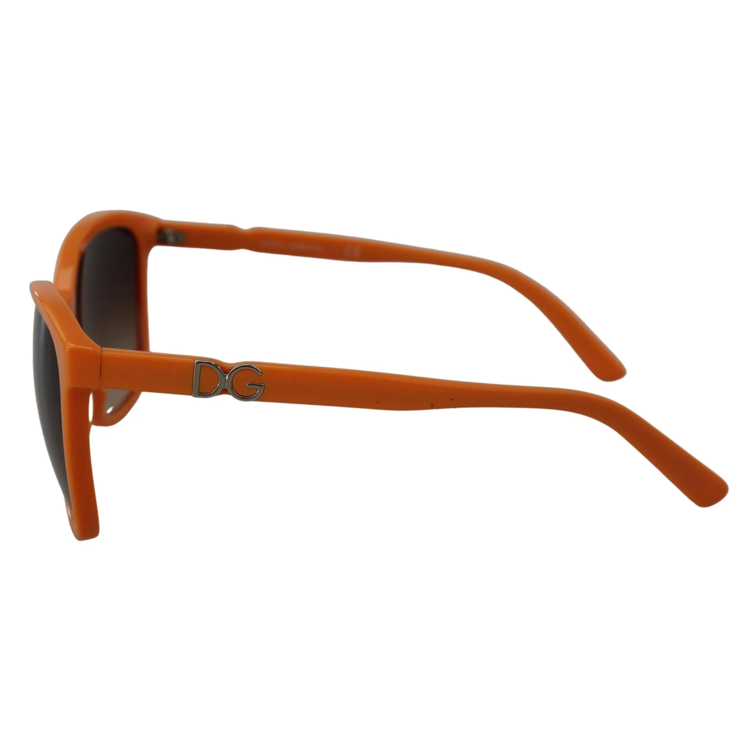 Dolce & Gabbana Chic Orange Round Sunglasses for Women