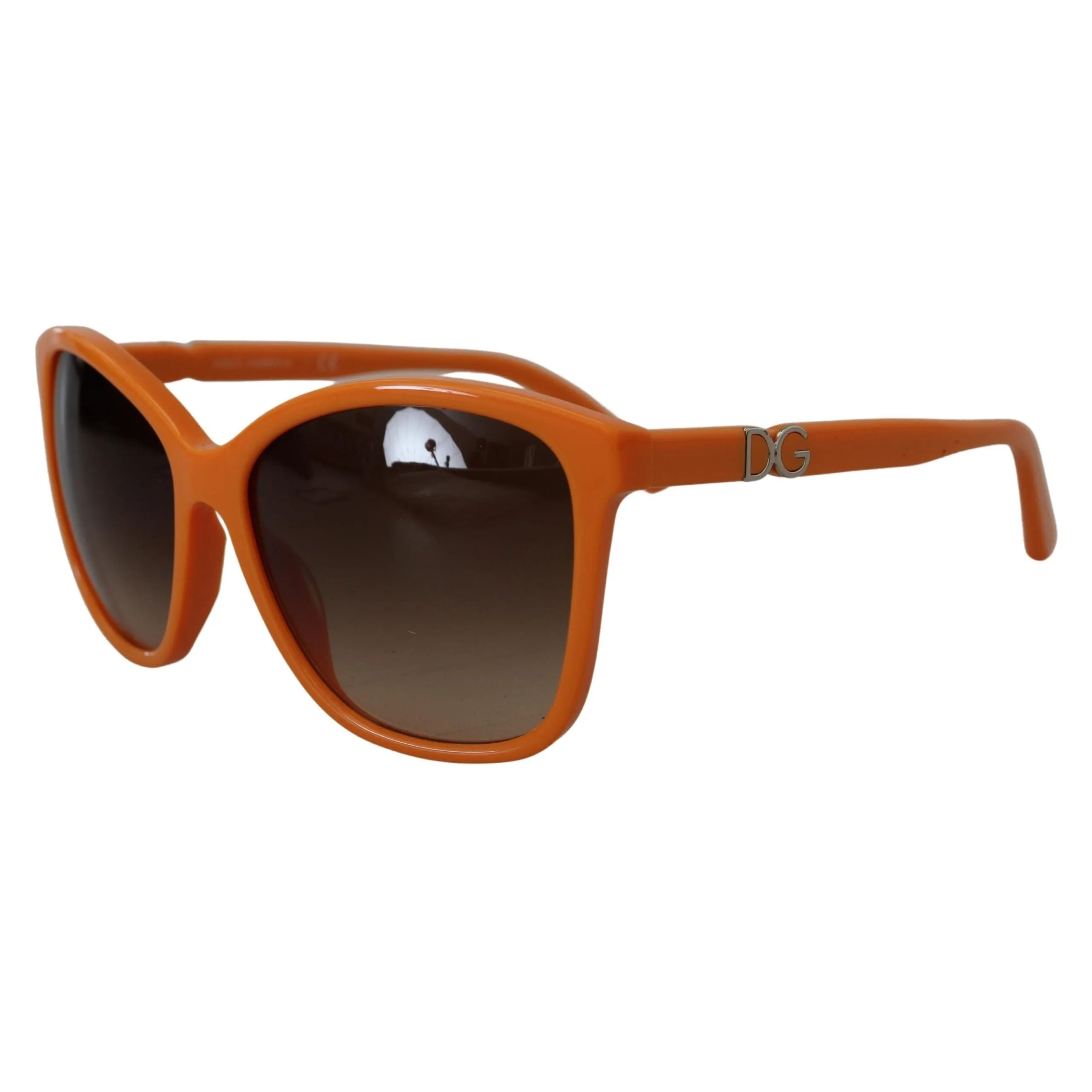 Dolce & Gabbana Chic Orange Round Sunglasses for Women