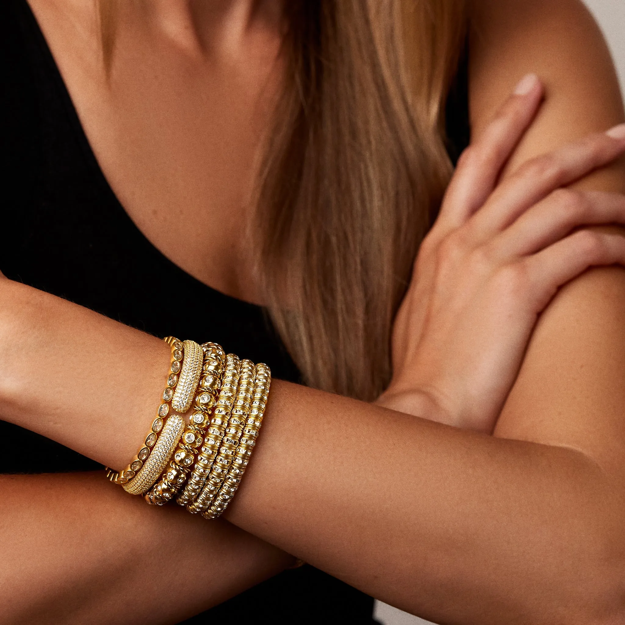 Dolce Vita Flexible Cuff Bracelet in Gold