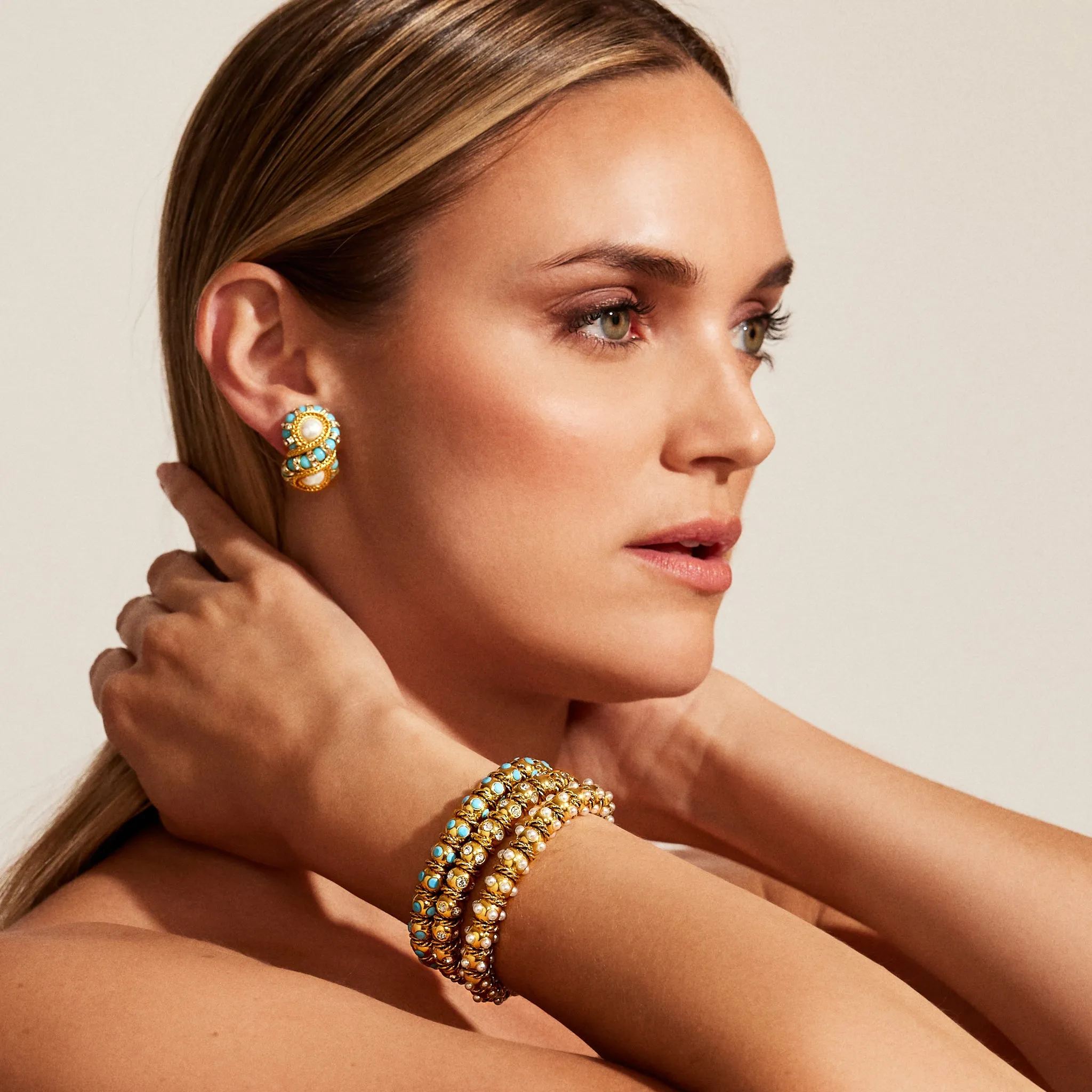 Dolce Vita Flexible Cuff Bracelet in Gold