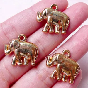 Elephant Charms / Animal Charm (3pcs / 20mm x 18mm / Gold) Cute Bracelet Jewelry Kawaii Earring Animal Pendant Thailand India Africa CHM842