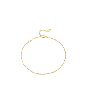 Everyday Genie Sterling Silver Bracelet with Small Gold Bead Detail for Women