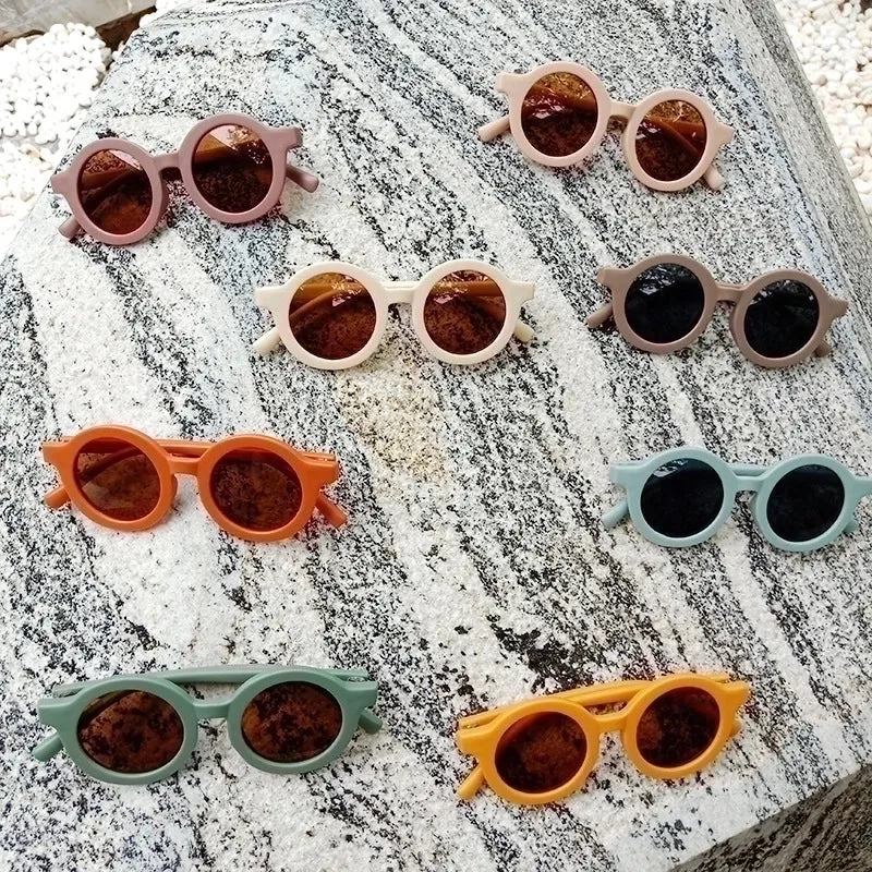Fashion Geometric UV Protection Resin Kids Sunglasses
