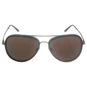 Giorgio Armani Ar 6039 3003/73 Frames Of Life -Matte Gunmetal/matte Havana/brown By Giorgio Armani For Men - 56-16-140 M