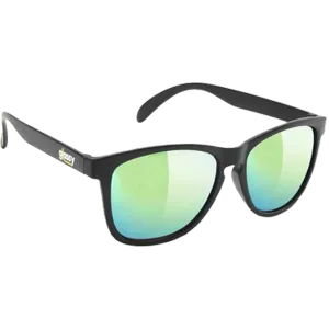 Glassy Deric Matte Black/Gold Mirror Sunglasses