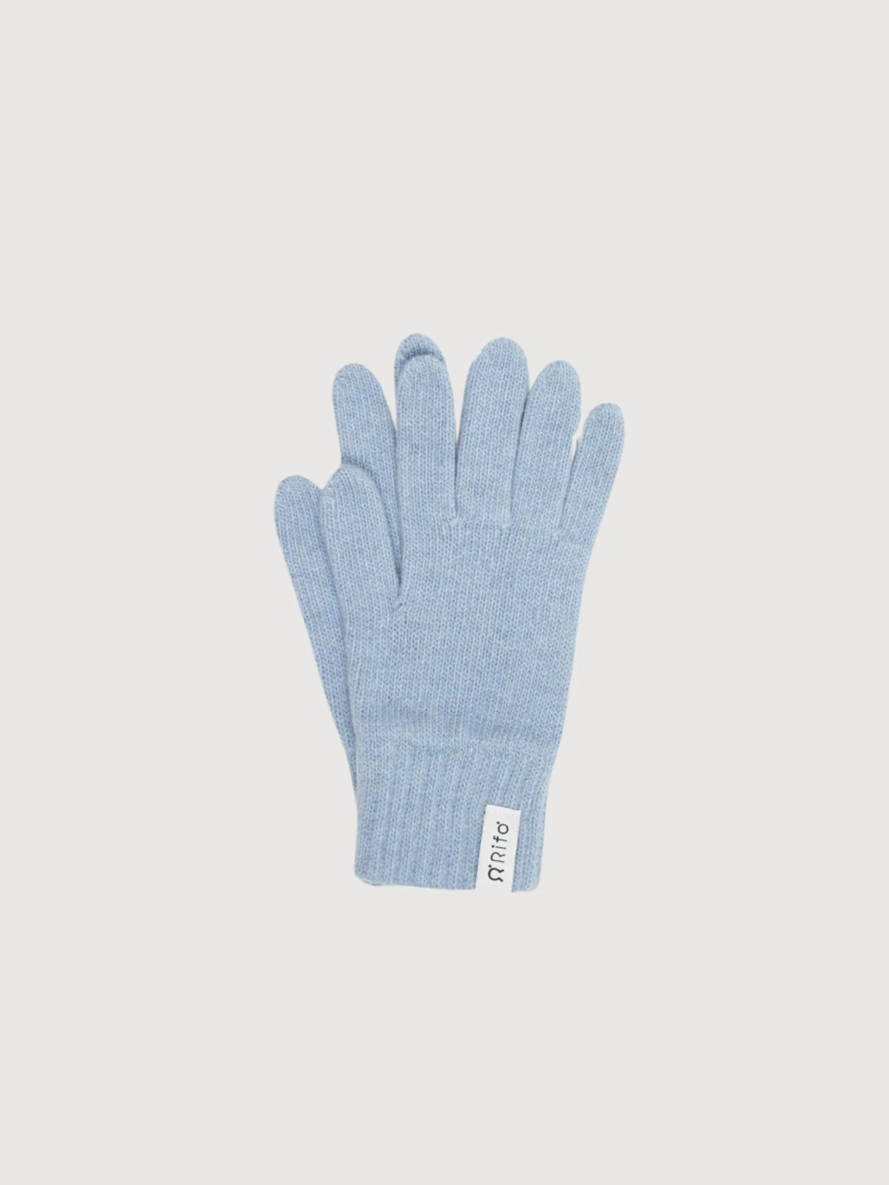 Gloves Anita Dusty Blue Woman in recycled cashmere | Rifò