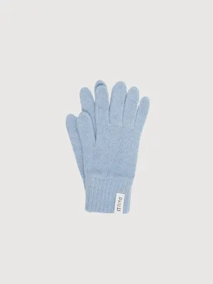 Gloves Anita Dusty Blue Woman in recycled cashmere | Rifò