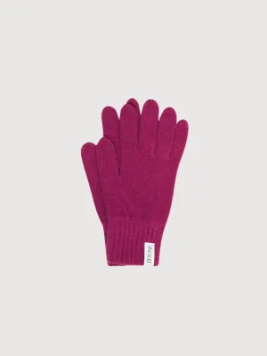 Gloves Anita Pink Ciclamino in recycled cashmere Woman | Rifò