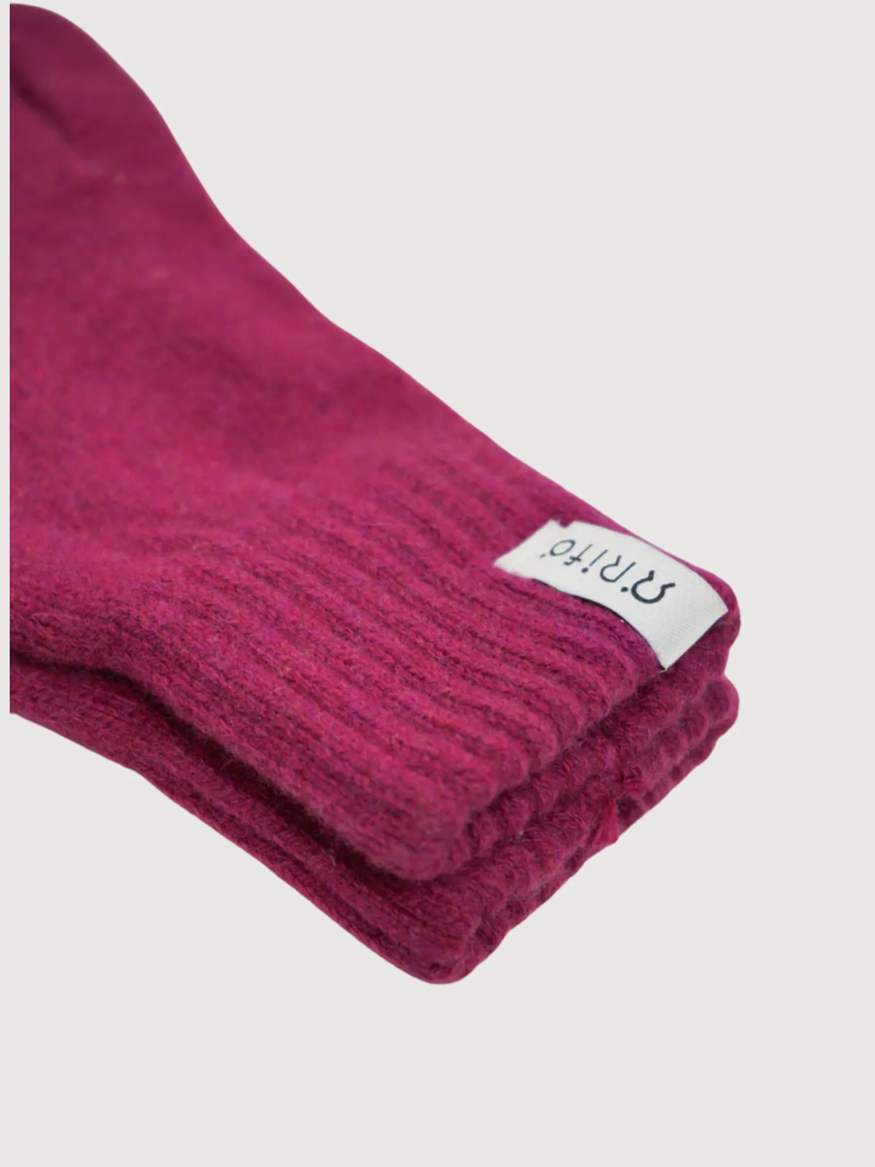 Gloves Anita Pink Ciclamino in recycled cashmere Woman | Rifò