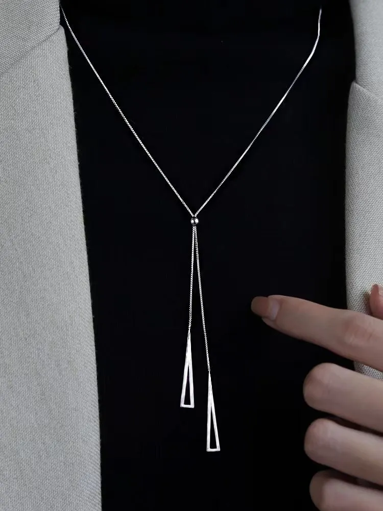 Gold Color Long Tassel Pendant Necklace For Women
