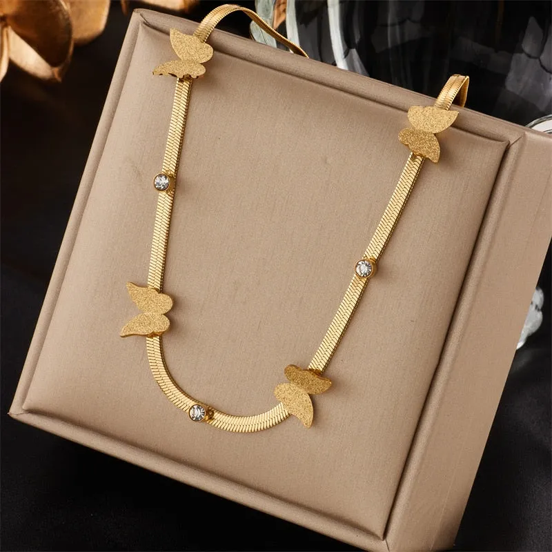 Gold Color Multi-Layer Letter Necklaces for Women